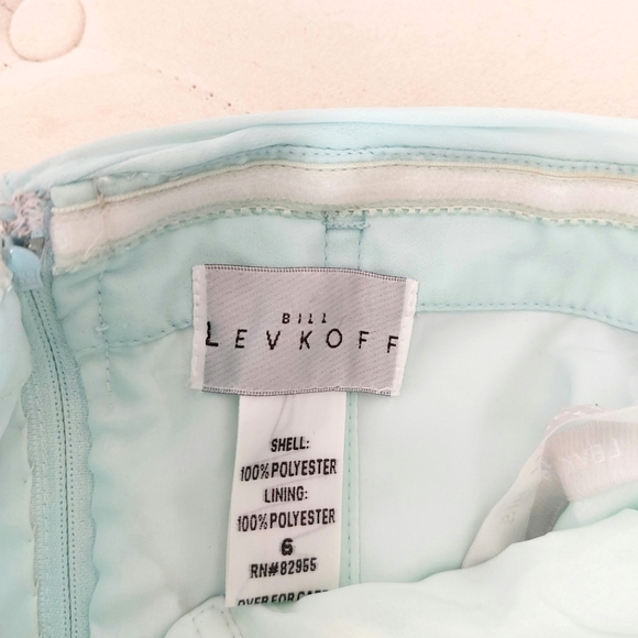 Bill Levkoff Bella Bridesmaid Prom Gown Mint Green Wedding Party Dres Style 6 - Picture 7 of 11